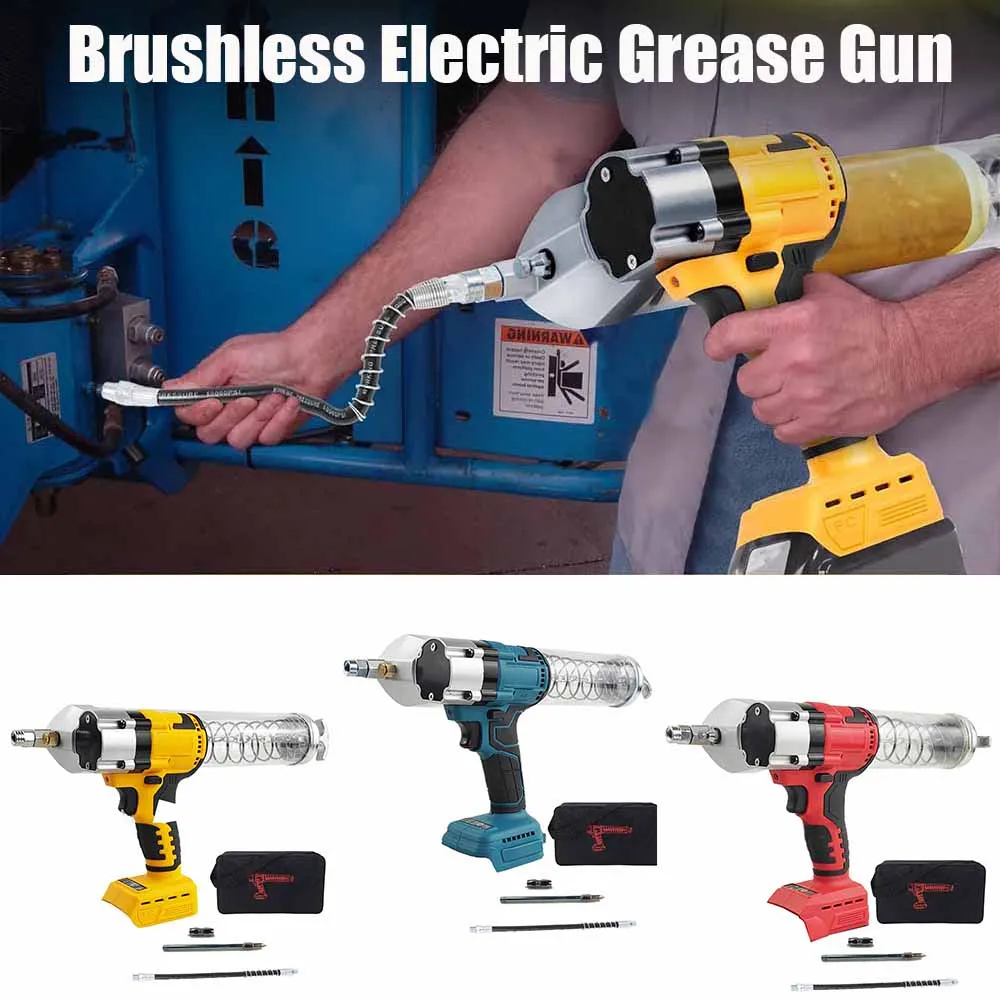 Bezszczotkowy elektryczny smarownica akumulatorowa, bezprzewodowa, w pełni automatyczna, wysokociśnieniowa smarownica specjalna do koparek, kompatybilna z akumulatorami Makita/Dewalt 18V