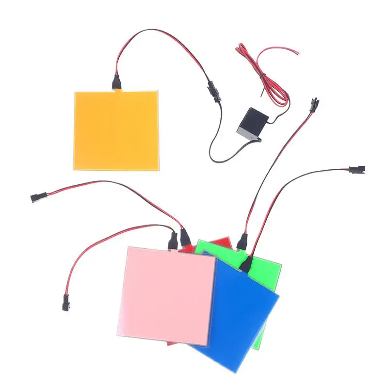 12V 10x10CM EL FLexibLe ELectroLuminescent CoLd LiGht Source CuttabLe DIY Luminous Frame BackLiGht ModeL EnvironmentaL Source