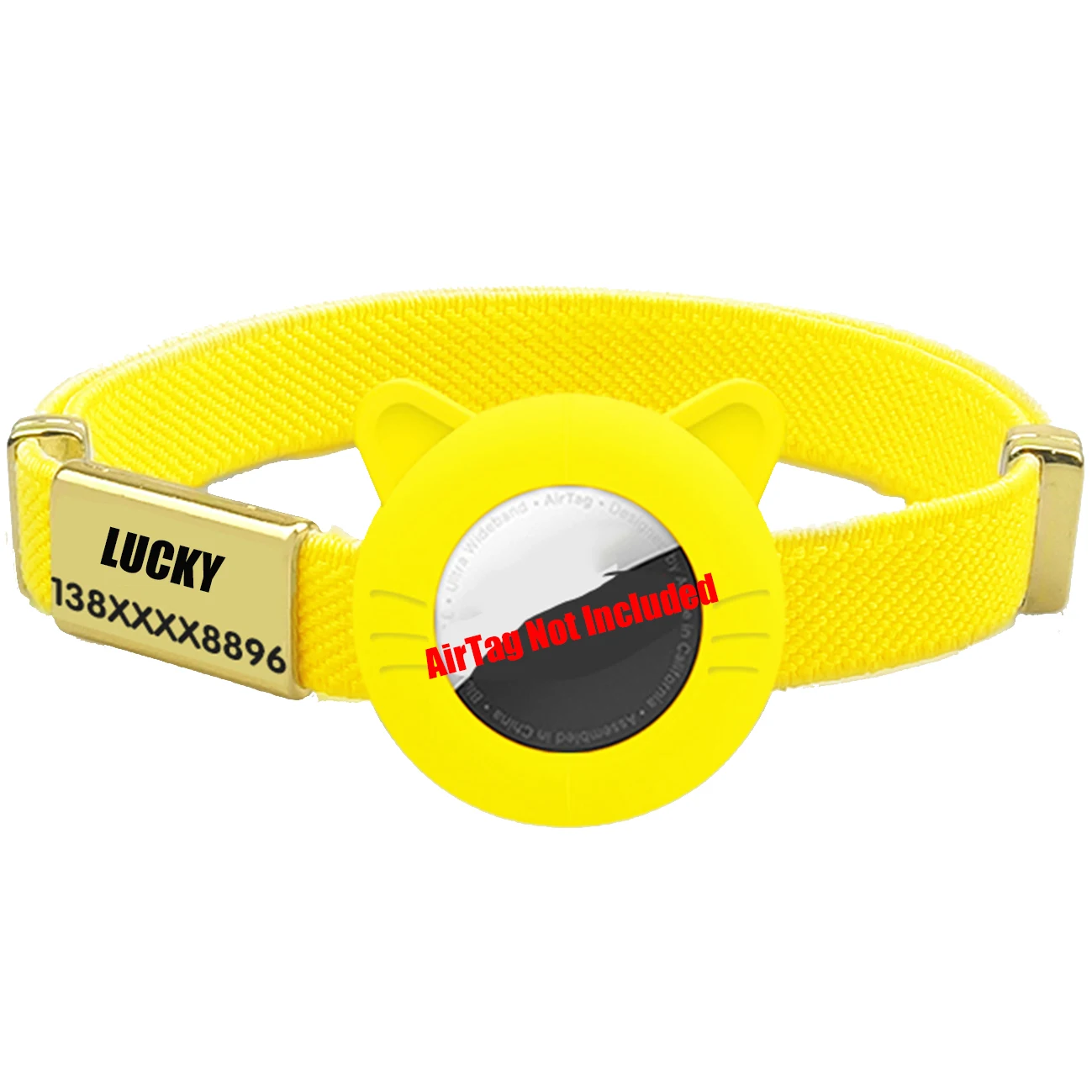 Neues Breakaway AirTag Tracker Katzenhalsband, kostenloses individuelles Namensschild, Kätzchenhalsband mit GPS-Halterung, verstellbare Anti-Verlust-Haustierhalsbänder – Detail 18