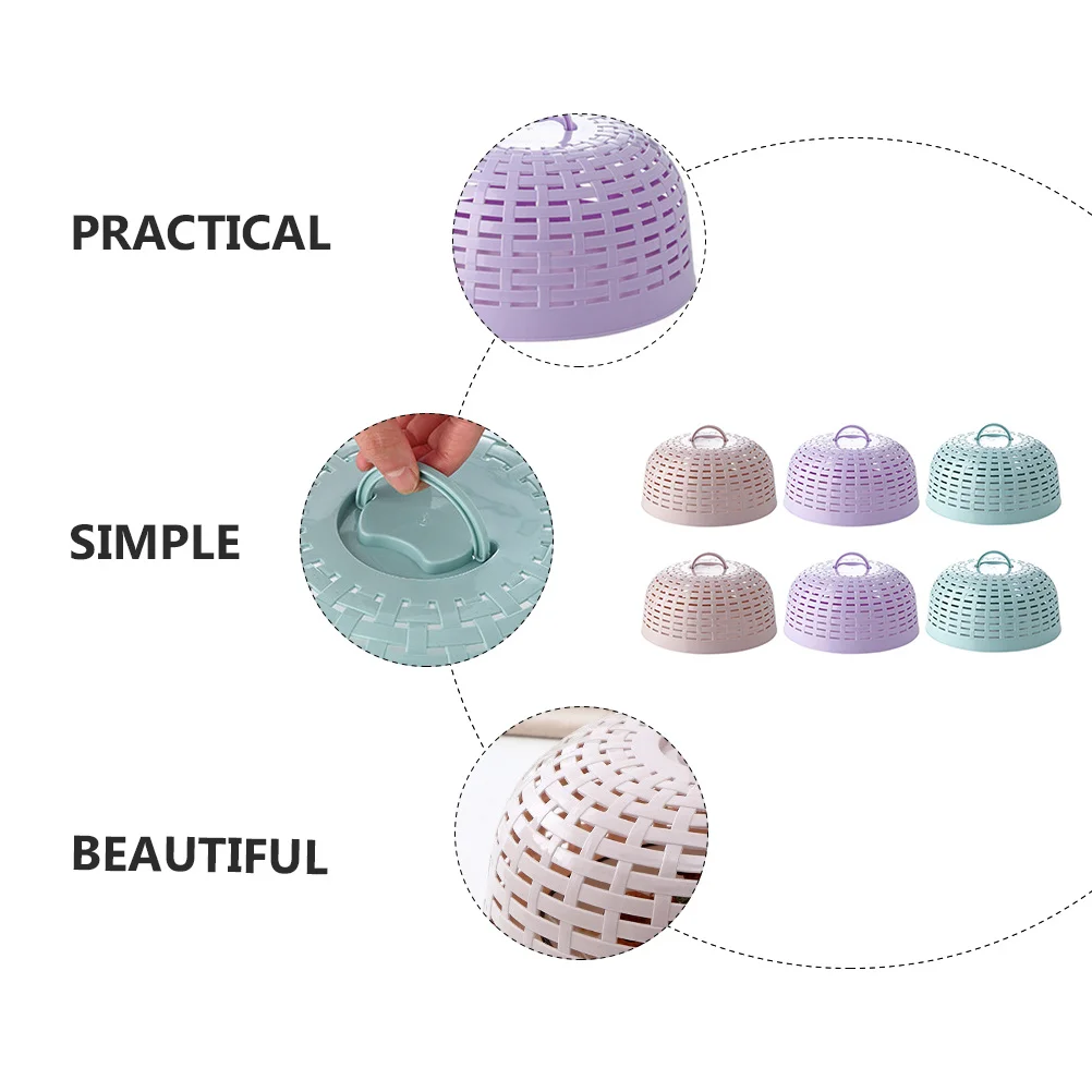 

6Pcs PP Material Food Cover Tent Insect Prevention for Outdoor Picnic Camping Reusable Protective Net Food Cover