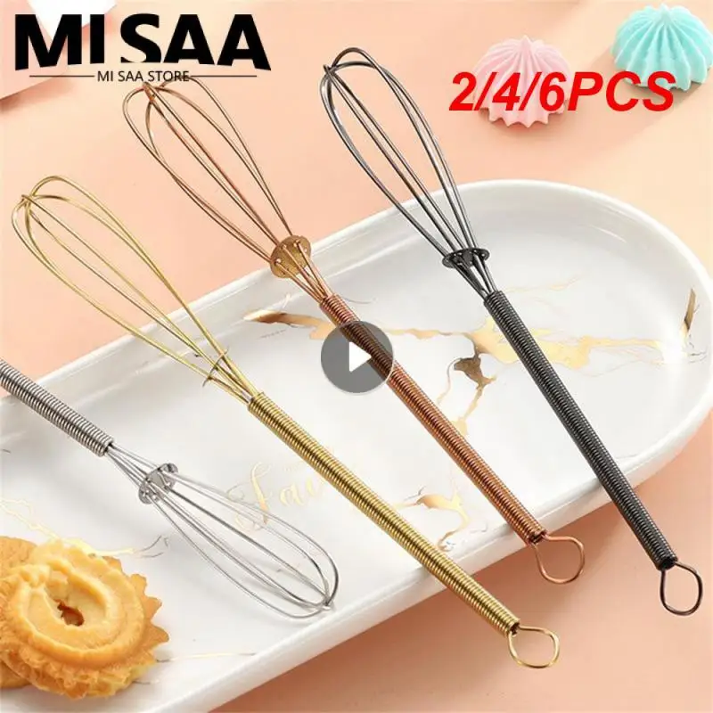 2/4/6PCS Whisk Reinforcement Ring Egg Tools 17g Household Egg Beater Easy To Operate Kitchen Tools Four-color Cream Whipper