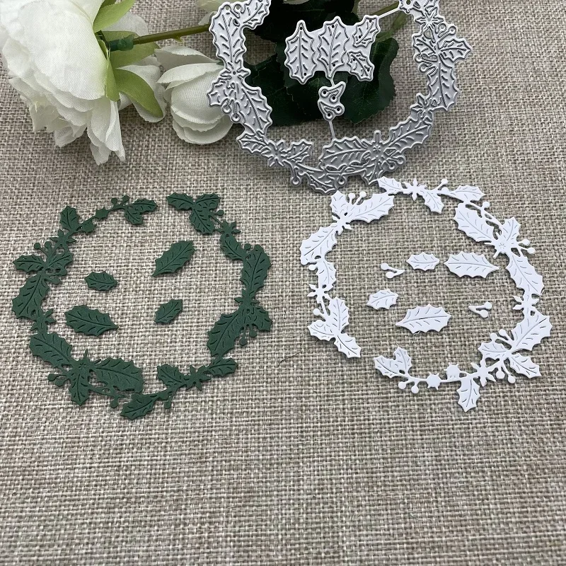 

Leaves ring decoration Metal Cutting Dies Stencils For DIY Scrapbooking Decorative Embossing Handcraft Die Cutting Template Mold