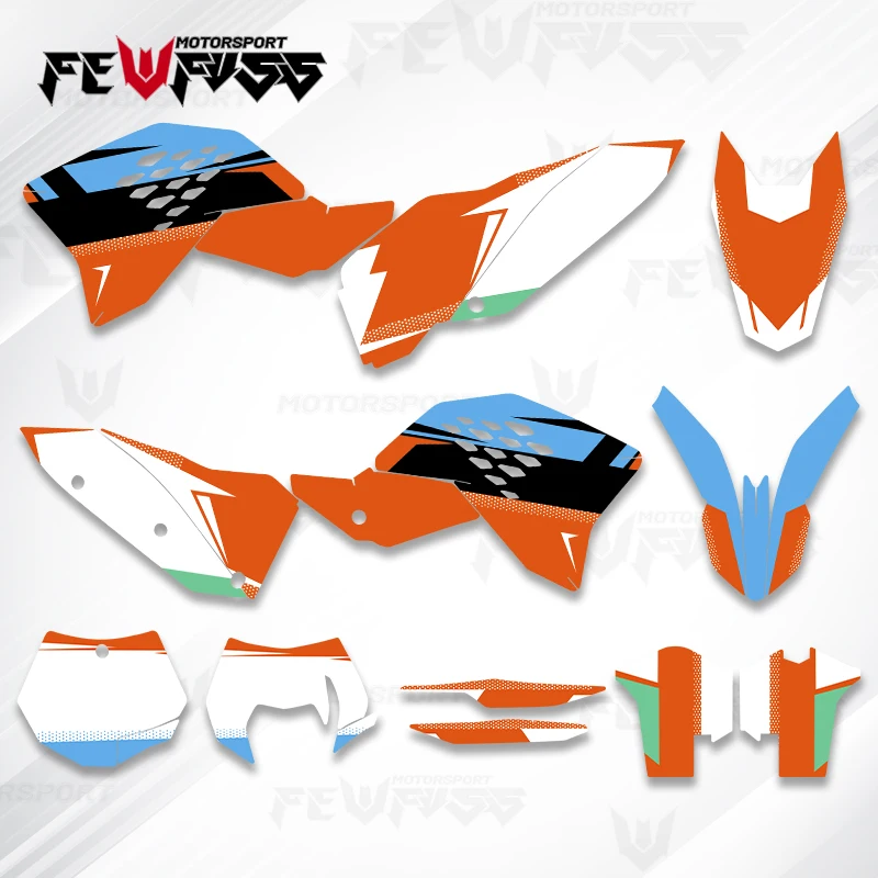 Fewfuss For KTM SX SXF 2007 2008 2009 2010 EXC EXCF 125 250 300 450 2008 2009 2010 2011 Graphics Decals Stickers Motorcycle