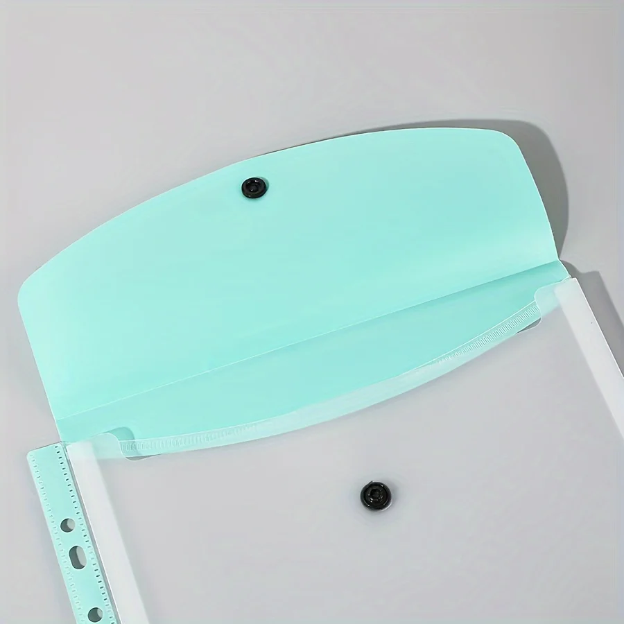 6pack A4 vertical Morandi color document bag, plastic envelope contract bag, document loose-leaf storage bag