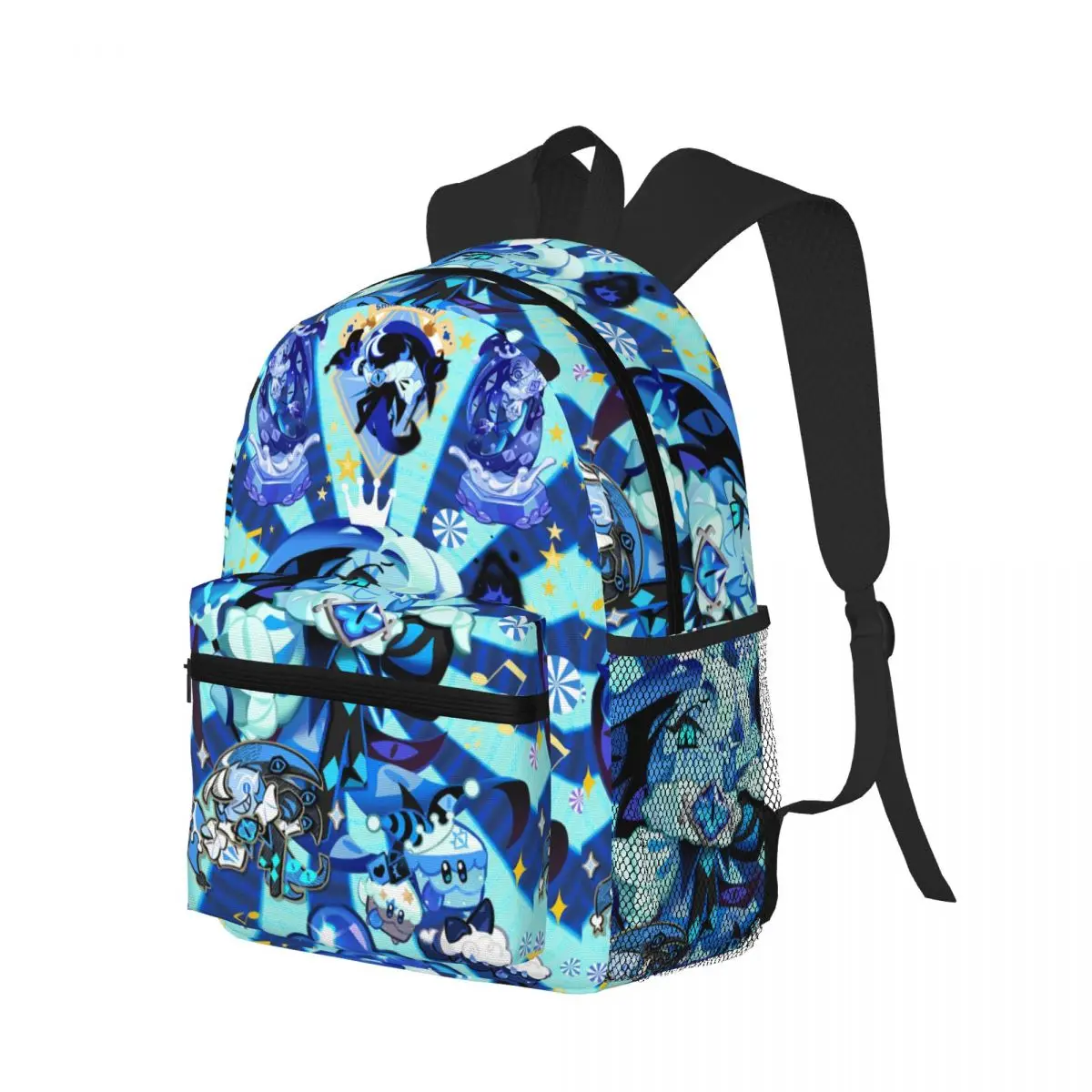 Shadow Milk Cookie Run Kingdom Student Backpack School Bag Hiking Travel Daypack for Boys Girls Bookbag Shoulder Bags