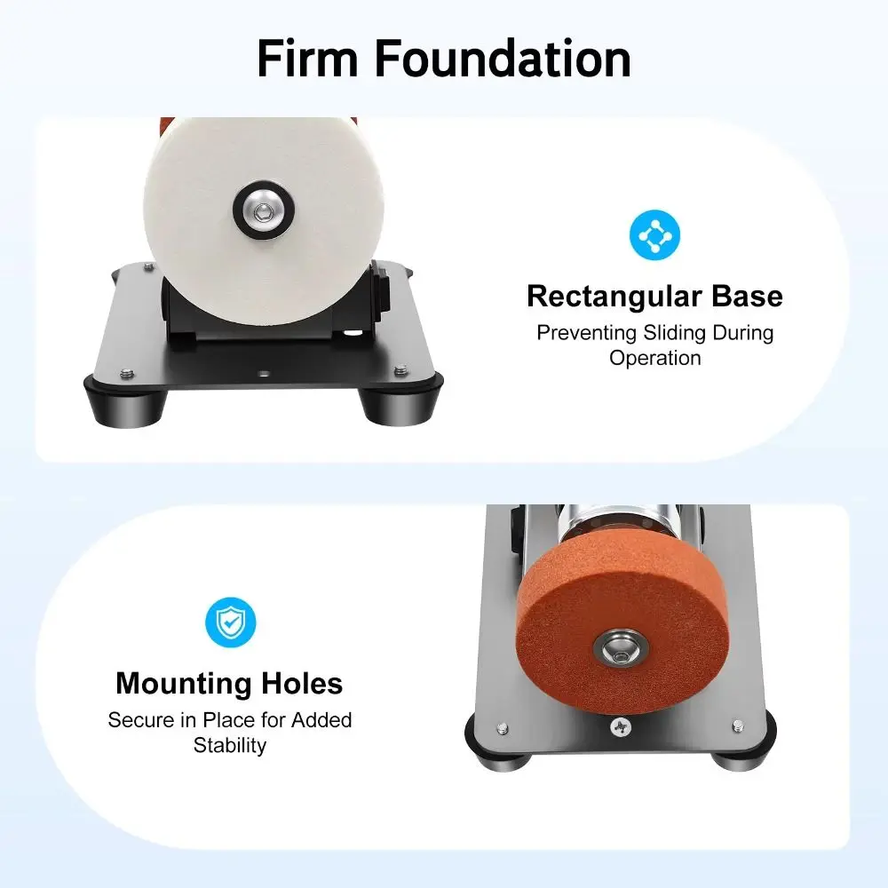 New Speed Adjustable Mini Bench Grinder Space-Saving Sturdy Base Desktop Grinding Machine EU Plug Electric Grinder for Home