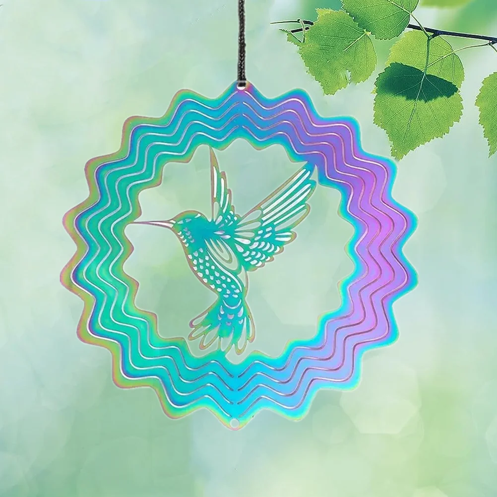 

2 шт. украшения с колокольчиками, подвесные открытые садовые вращающиеся украшения для патио, лужайки, двора, балкона, деревьев