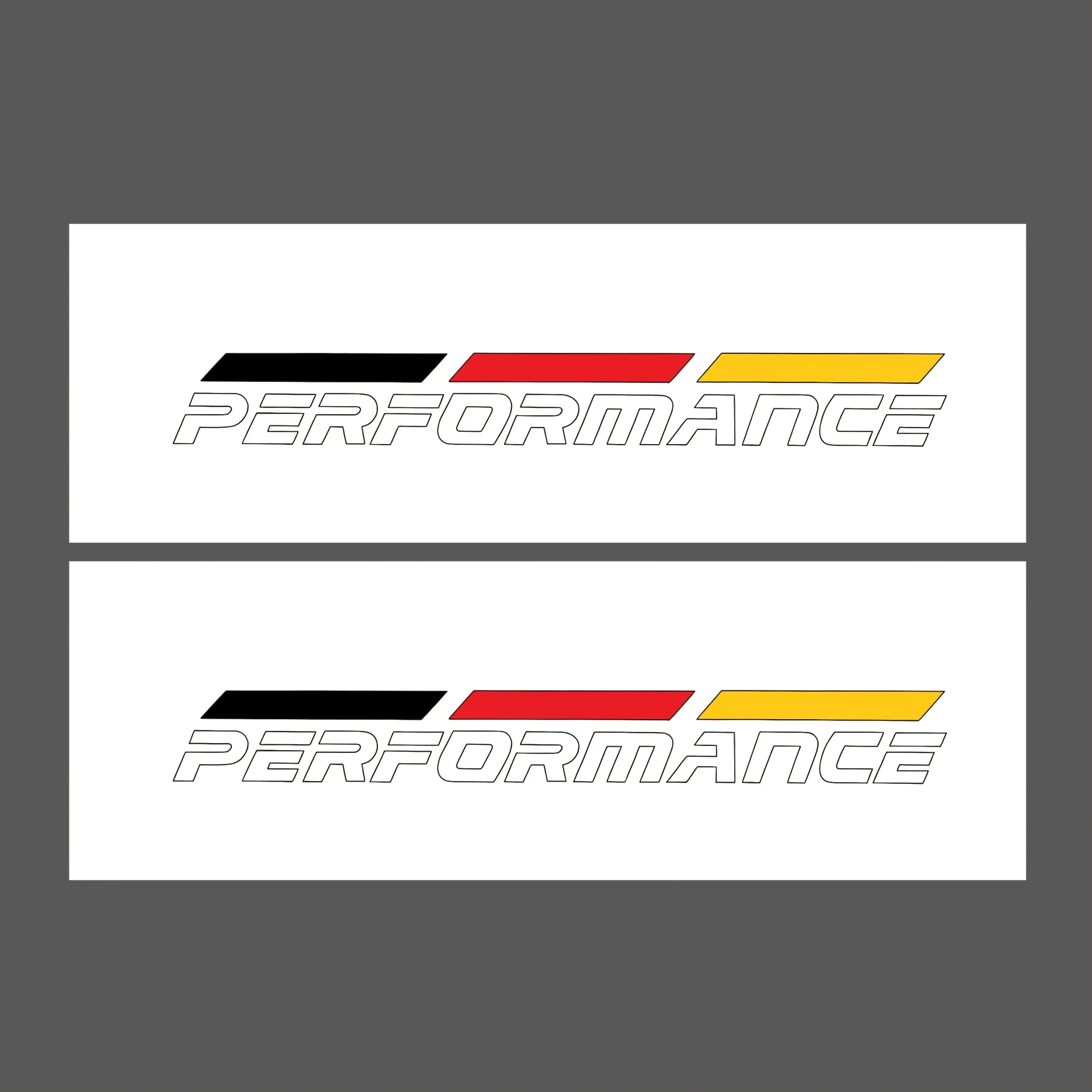 4 PÇS/SET "Performance" Auto Moto Adesivo, Decalque de Design de Texto Esportivo para Carro Motocicleta, Acessório de Personalização Exterior