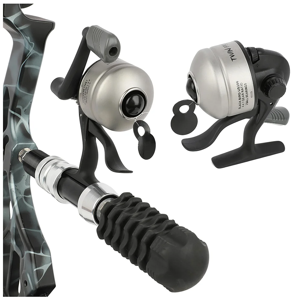 

US200 Durable Closed Round Trigger Handbrake Fishing Reel 4.4:1 Ratio Archery Compound Bow Hunting Target Shooting Accessories