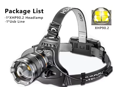1/2PCS LED Induction Headlamp Camping Search Light USB Rechargeable Headlight Led Head Torch Work Light With Built-in Battery