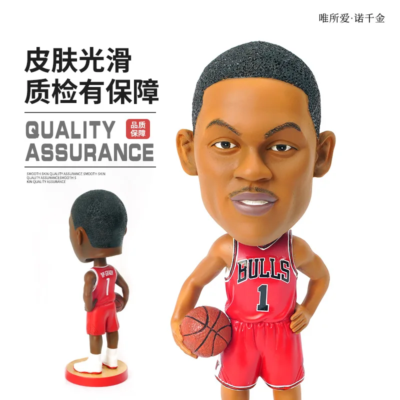 20 سنتيمتر MINISO & NBA كرة السلة ستار بولي كلوريد الفينيل يهز رئيس تمثال تمثال ديكور المنزل حلية عمل فني صديقها هدية عيد ميلاد