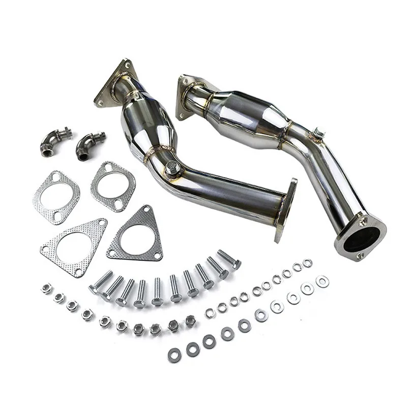 High Quality Stainless Steel Exhaust Downpipe, Exhaust Pipe With Muffler Conversion Kit For Nissan Infiniti G37 370Z 09-17