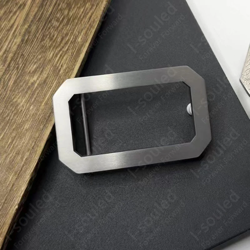 I-Souled New Arrival Pure Titanium O Shaped Belt Buckle 3.5 and 3.8 Cm Wide