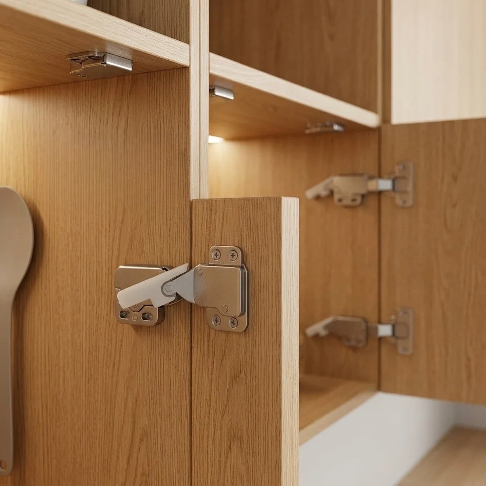 Cabinet Door Damper Hardware Push to Open Touch Latch Catch for Cabinet Door Mounting 35x28mm White Metal Alloy