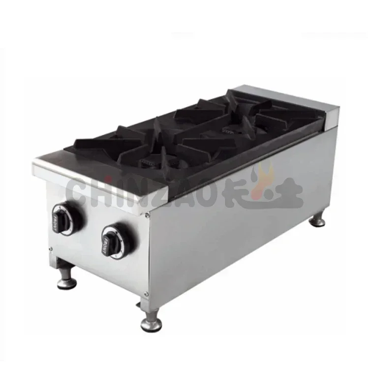 Gas Cooker Stove Family Restaurant Gas Cooktop 2 Burner Catering Equipments