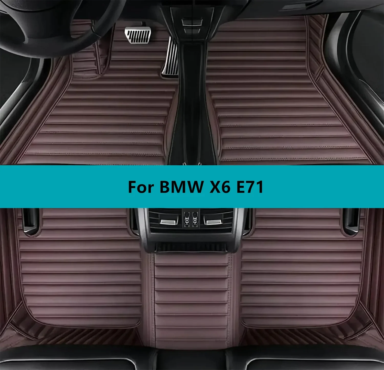 Car Floor Mats For BMW X6 E71 2008 2009 2010 2011 2012 2013 2014 Full Set Leather All Weather Waterproof Car Floor Mats
