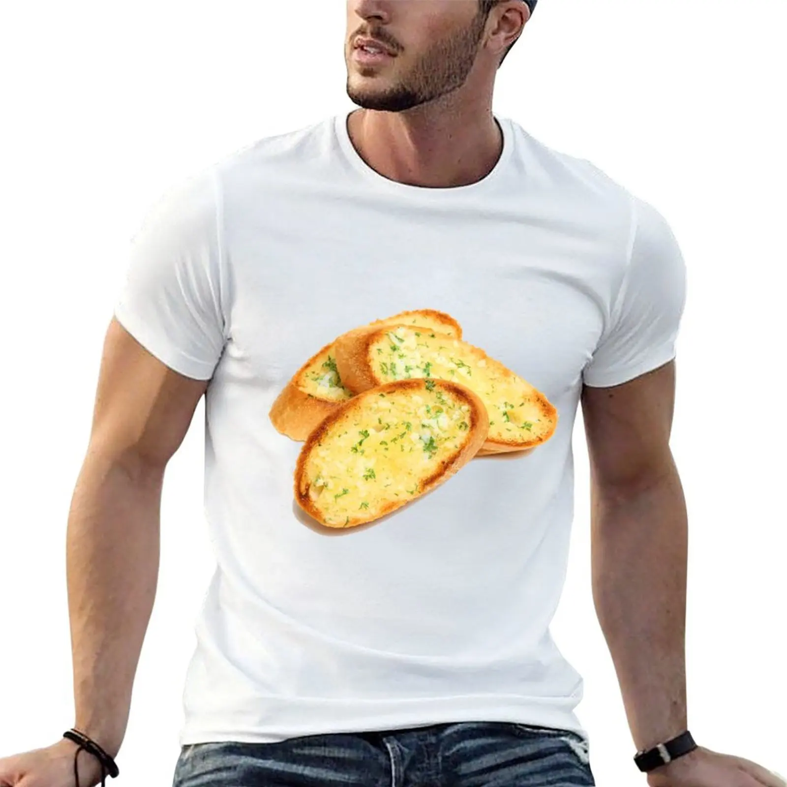 Garlic Bread T-Shirt man t shirts for men casual man t shirts cotton T-Shirt