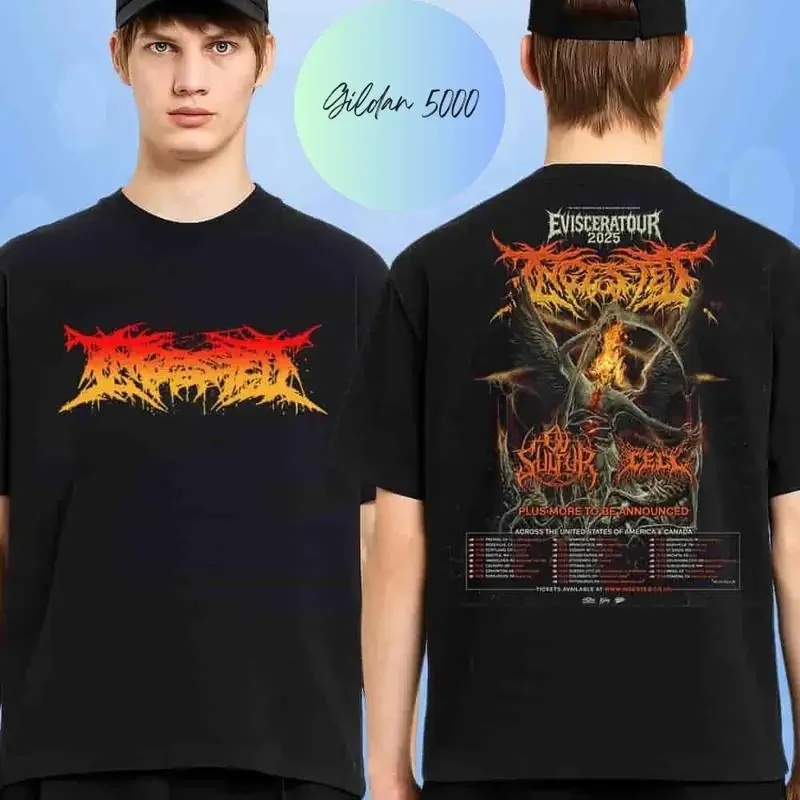 Ingested Evisceratour USA And Canada Tour Dated List 2025 Merch Unisex T-Shirt
