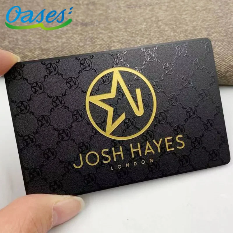 piecesCustom Printing Thick Black and Metal Business CardsCustom