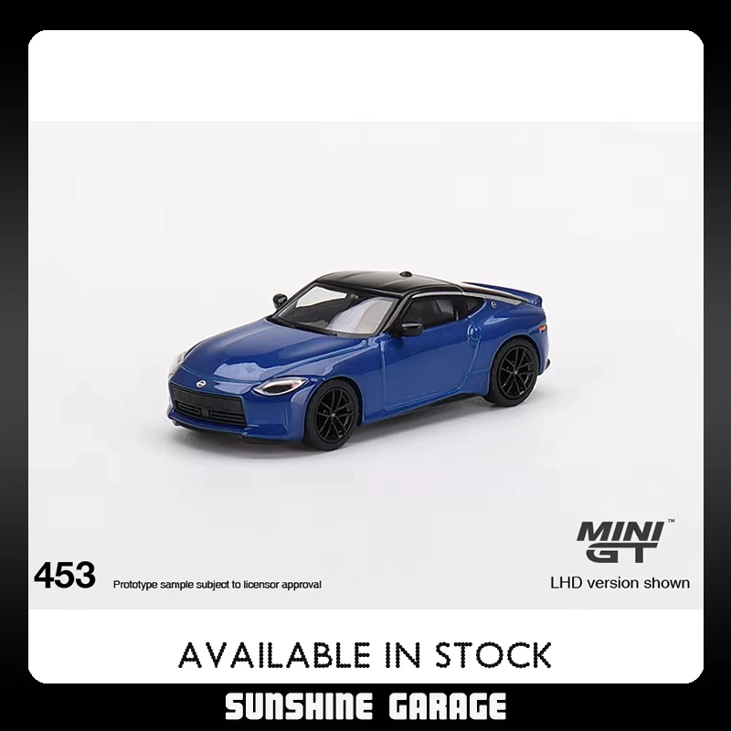 

MINIGT 453 В наличии 1:64 400 Z Performance 2023, Seiran Blue, литая под давлением диорама, модель автомобиля, игрушки