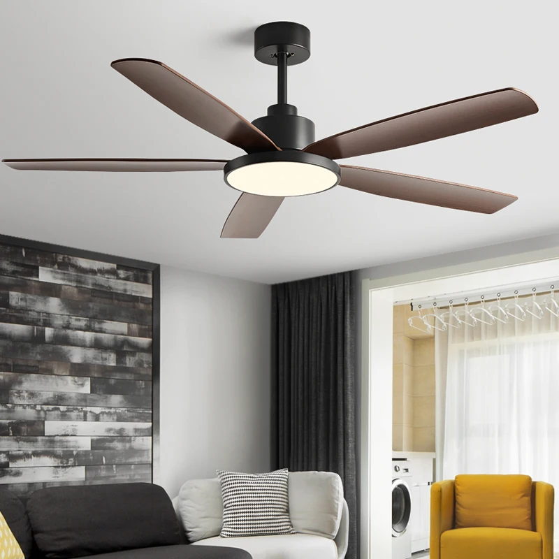 72Inch Ceiling Fan Light Strong Winds Living Room Restaurant DC Remote Control Fan Llights Black Modern Electric Fan 110V 220V