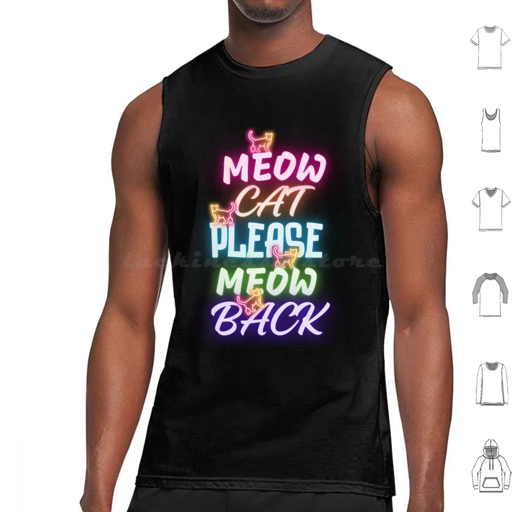 Baby Lasagna Tank Tops Print Cotton Baby Lasagna Baby Lasagna Meow Cat Please Meow Back Esc 2024 Esc Cat Rim Tim Tagi Dim