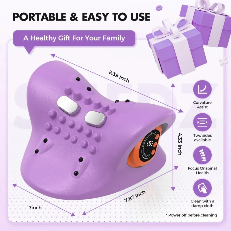 깊은 조직 이완과 편안한 어깨 및 허리 이완을 위해 인체공학적으로 설계된 3가지 모드를 갖춘 목 마사지기