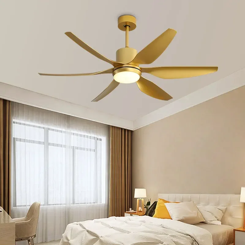 

ELZRA American Ceiling Fan Light Contemporary Creative LED Lamp Gold With Remote Control for Home Living Room Bedroom Decor