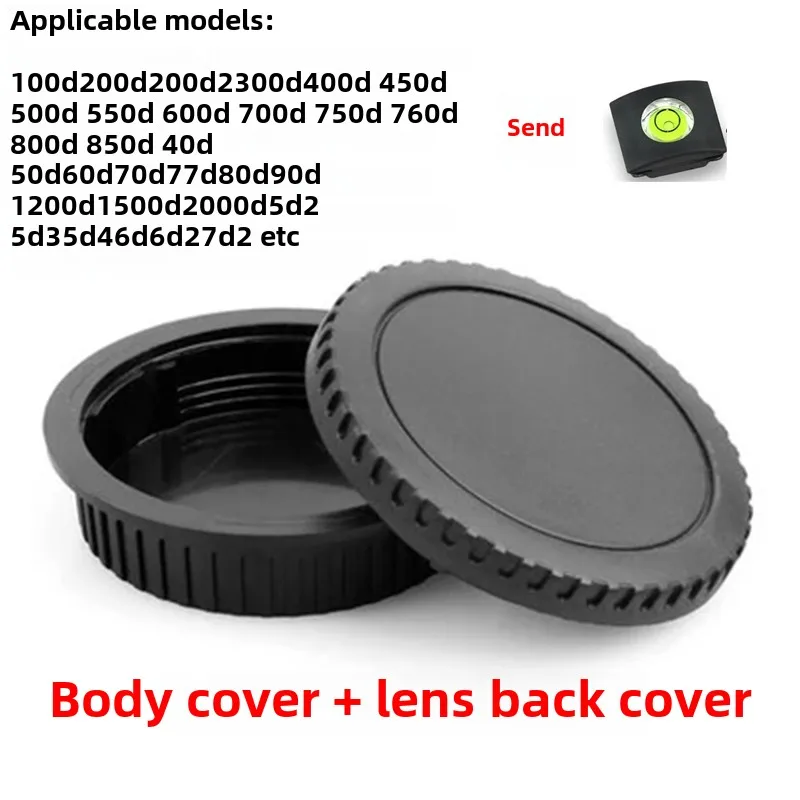 2Pc For Canon 60D550D DSLR Camera 200D750D77D800D6D2 Body Cap 5D3 Lens Back Cover