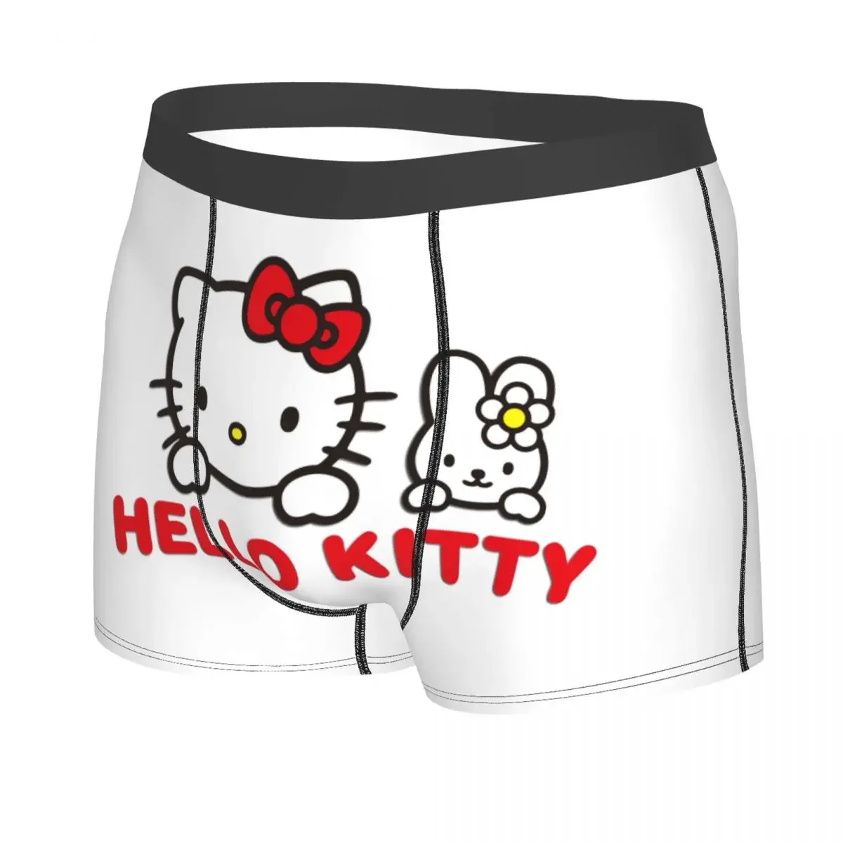 Male Cool Hello  Cartoon Underwear Sanrio Boxer Briefs Soft Shorts Panties Underpants