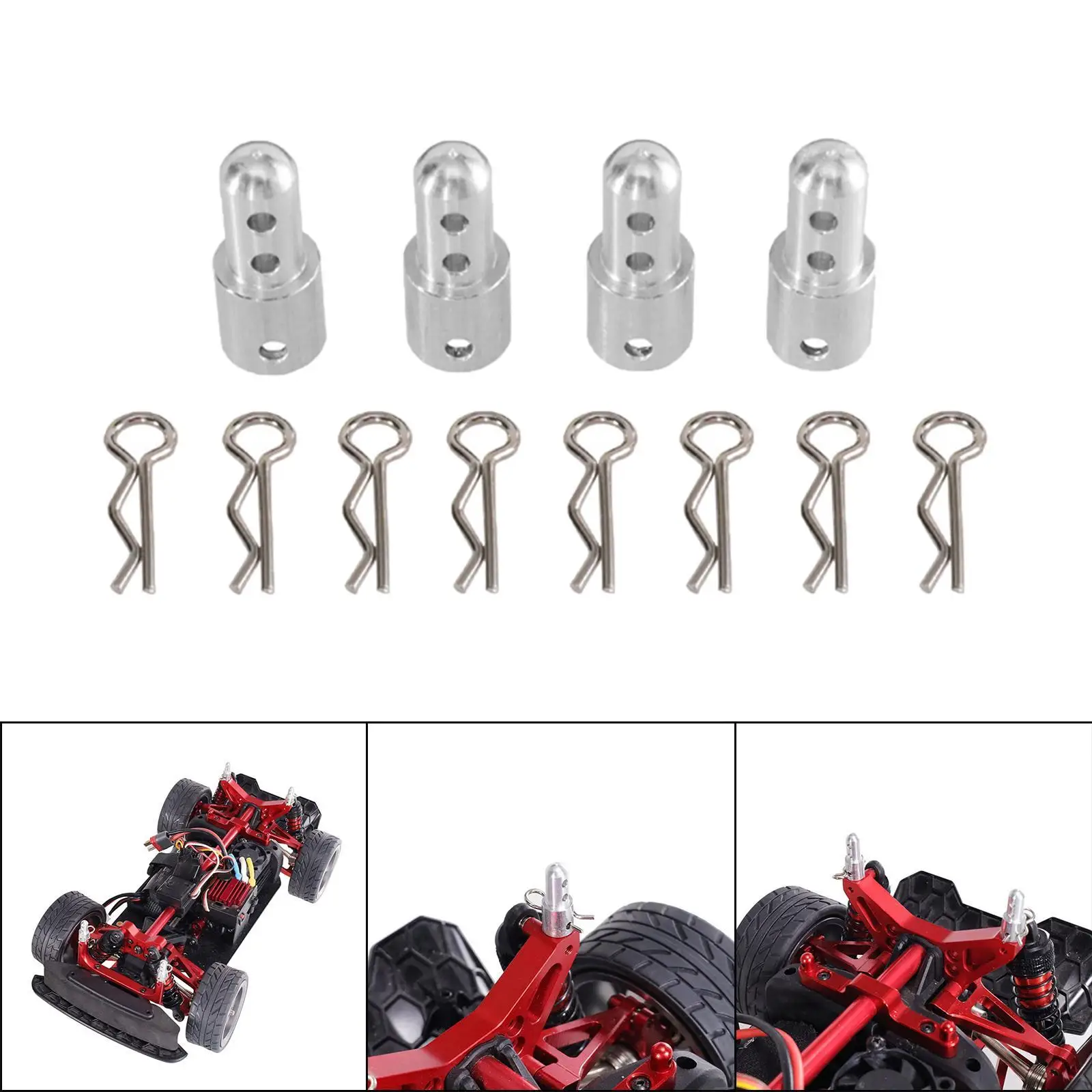 RC Car Shell Holder Column Aluminum Alloy Extended Body Post Mounts for 1 14 Remote Control Car Modification Kit