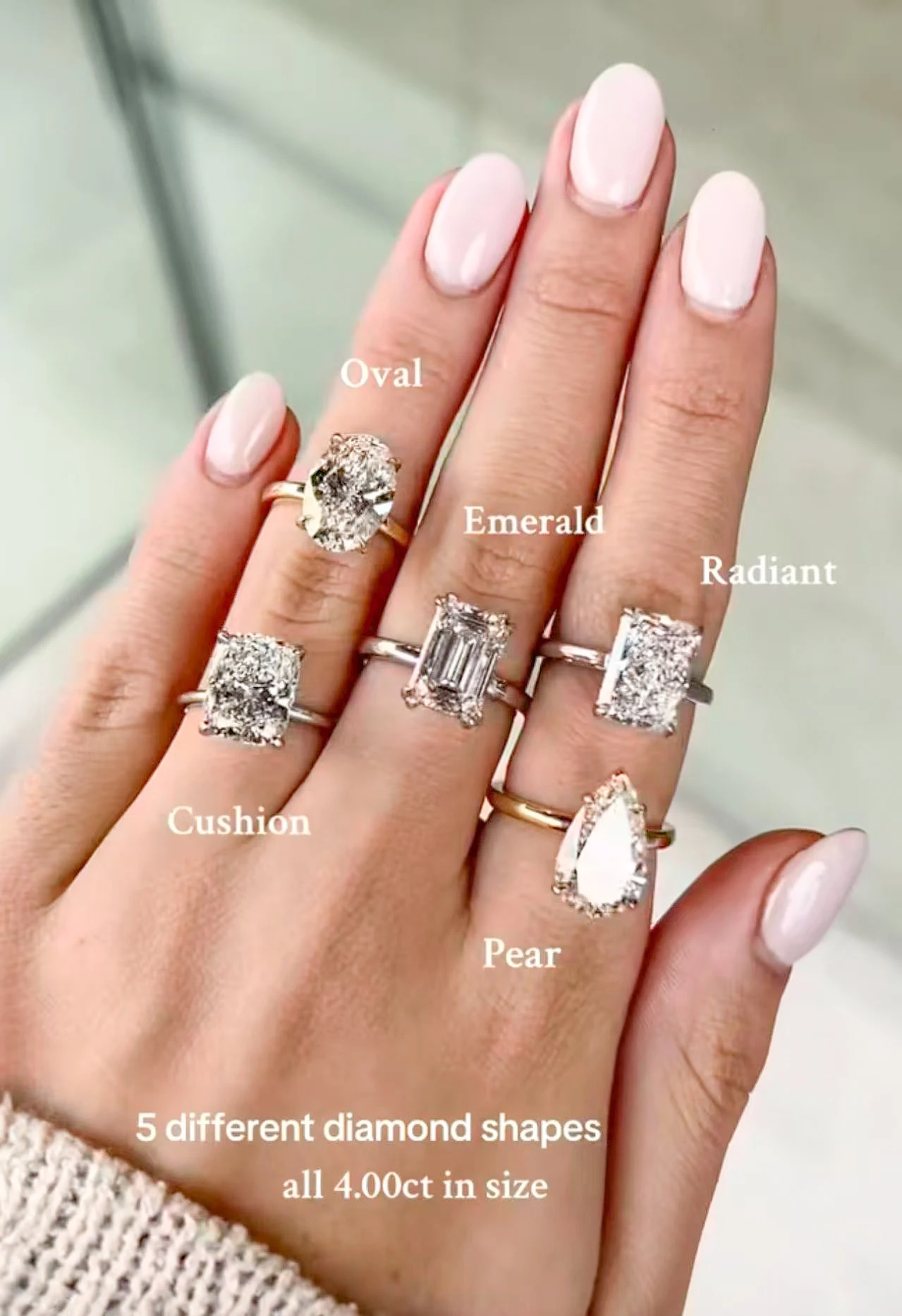 Anpassbarer Verlobungs-Solitärring aus 14-karätigem 18-karätigem Gold, 1 Karat, 5 Karat ovaler VVS1-Verlobungsring mit Moissanit-/Laborgewachsenem Diamant – Detail 10