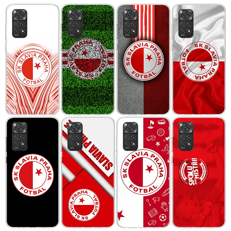 Sk Slavia Praha Czech Republic Phone Case For Xiaomi Redmi Note 13 12S 12 11S 11 10S 10 Cover 11E 11T Pro Plus 9 9S 9T 8 8T 7 Pr