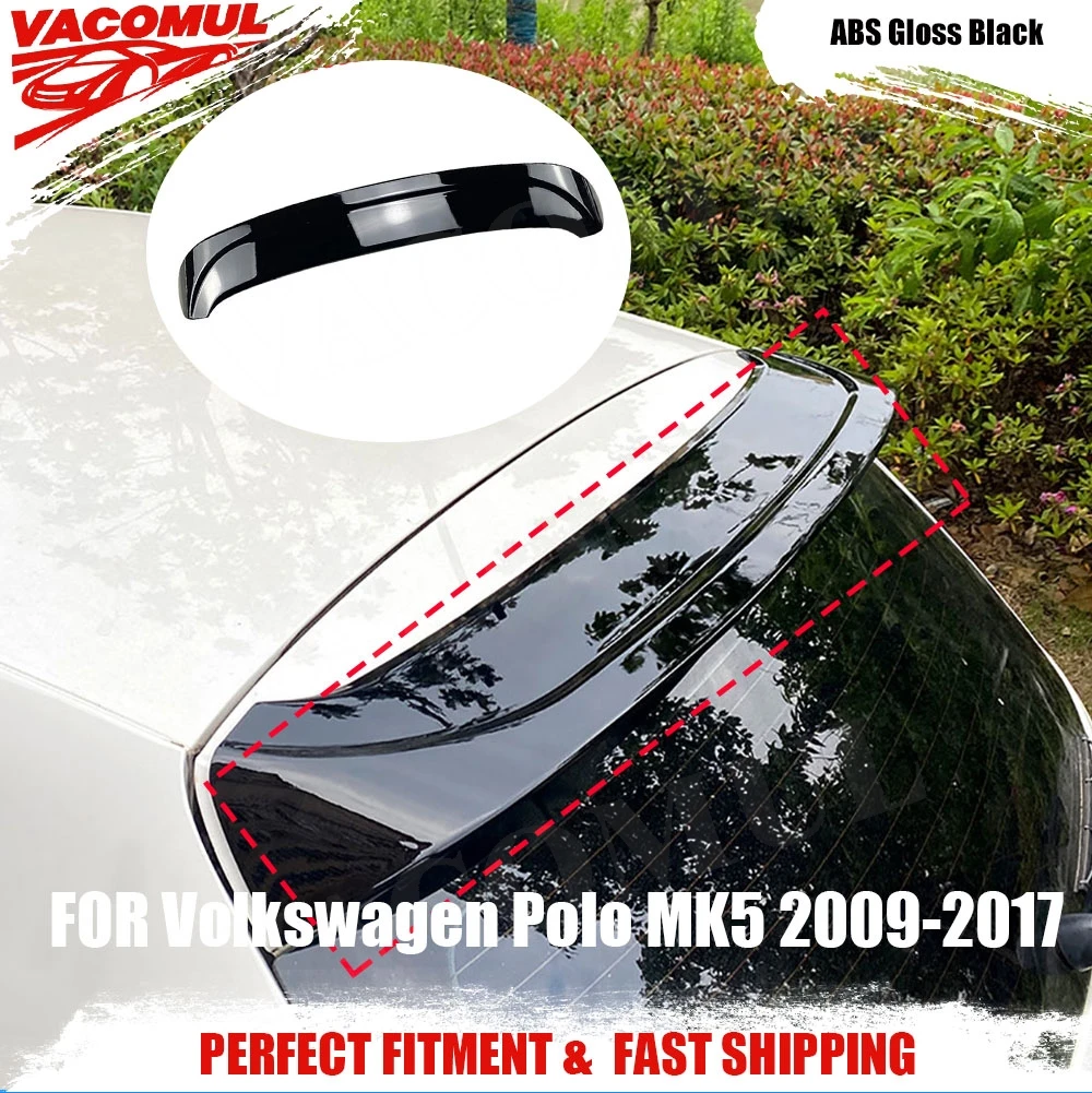 

VACOMUL для Volkswagen Polo MK5 6R 6C 2009-2017 ABS задний спойлер задний спойлер на крышу ABS карбоновый вид глянцевый черный спойлер на крышу