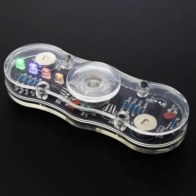 DIY Fingertip Gyroscopes Electronic Kit POV Rotate Fingertip Gyro Electronic Components Soldering Assembly School Training Kits