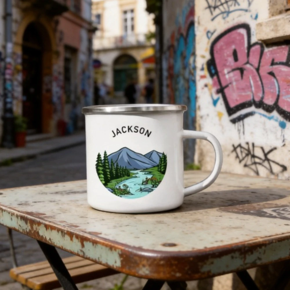 

Personalized Mug Cute Custom Name Camping Enamel Mug Cups of Coffee Cup Beer Mugs Cup for Tea Drinkware Rare Funny Travel Anime