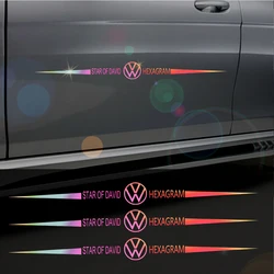 Car Sticker Stickers Car Door Window Reflective Laser Car Styling Stickers For Volkswagen VW Golf 4 5 Polo Jetta Mk6 Tiguan Pass