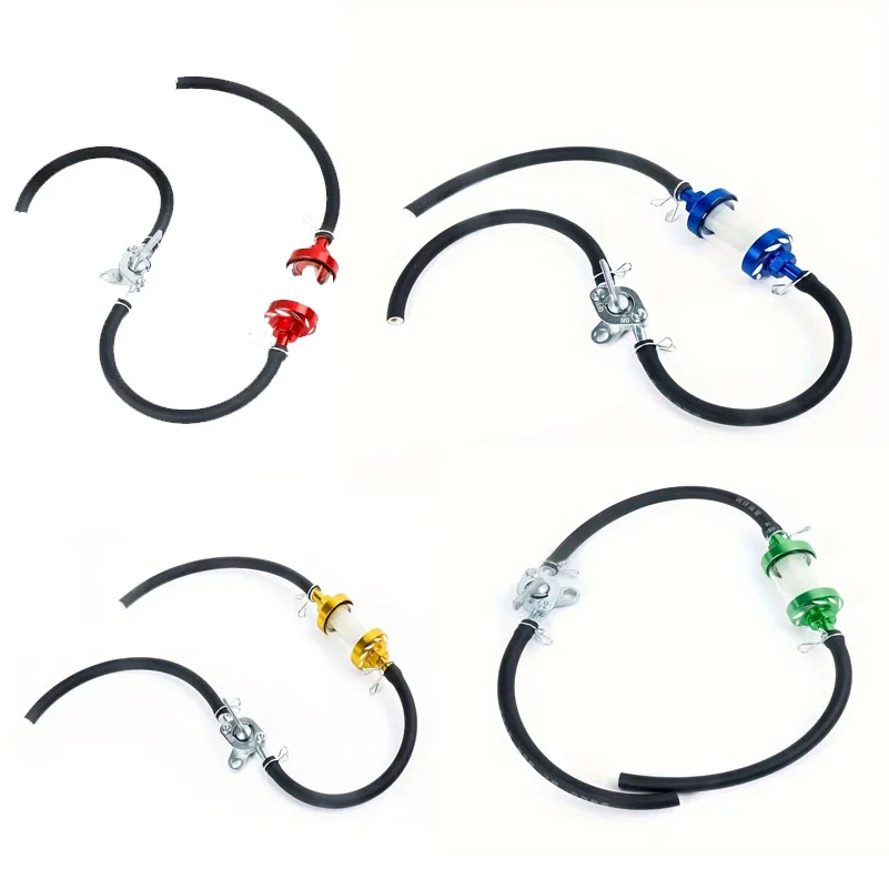 

8mm CNC Motorcycle Glass Gas Fuel Gasoline Oil Filter Fuel Hose For ATV Motocross Etc Universal