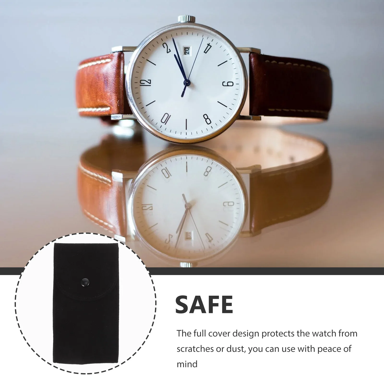 

Pouch ganizer Flannel Travel Case for Women's Watches Outdoor Storage Box Protective Watch ganizer Single Watch Pouch High Grade