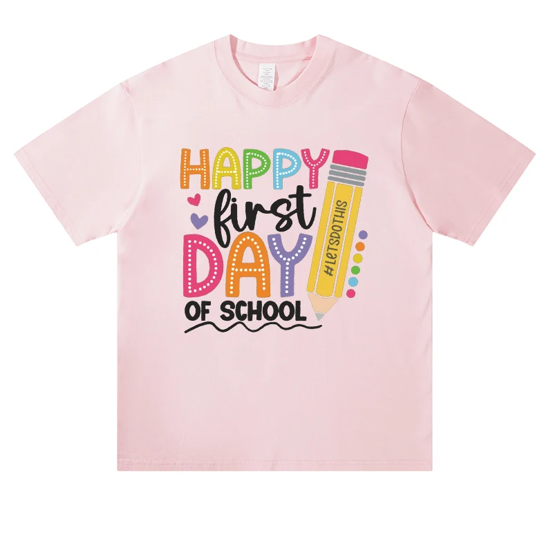 Happy First Day of School Shirt 1st Day of School Tshir Back To School Tee Gift for Teacher  Aesthetic Clothes