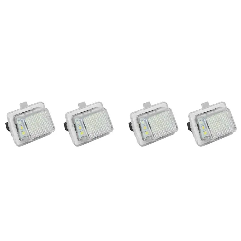 

4Pcs Car License Plate Light For Mercedes-Benz W204/W212/W216/W221/W207 18 LED White Rear License Tag Lights