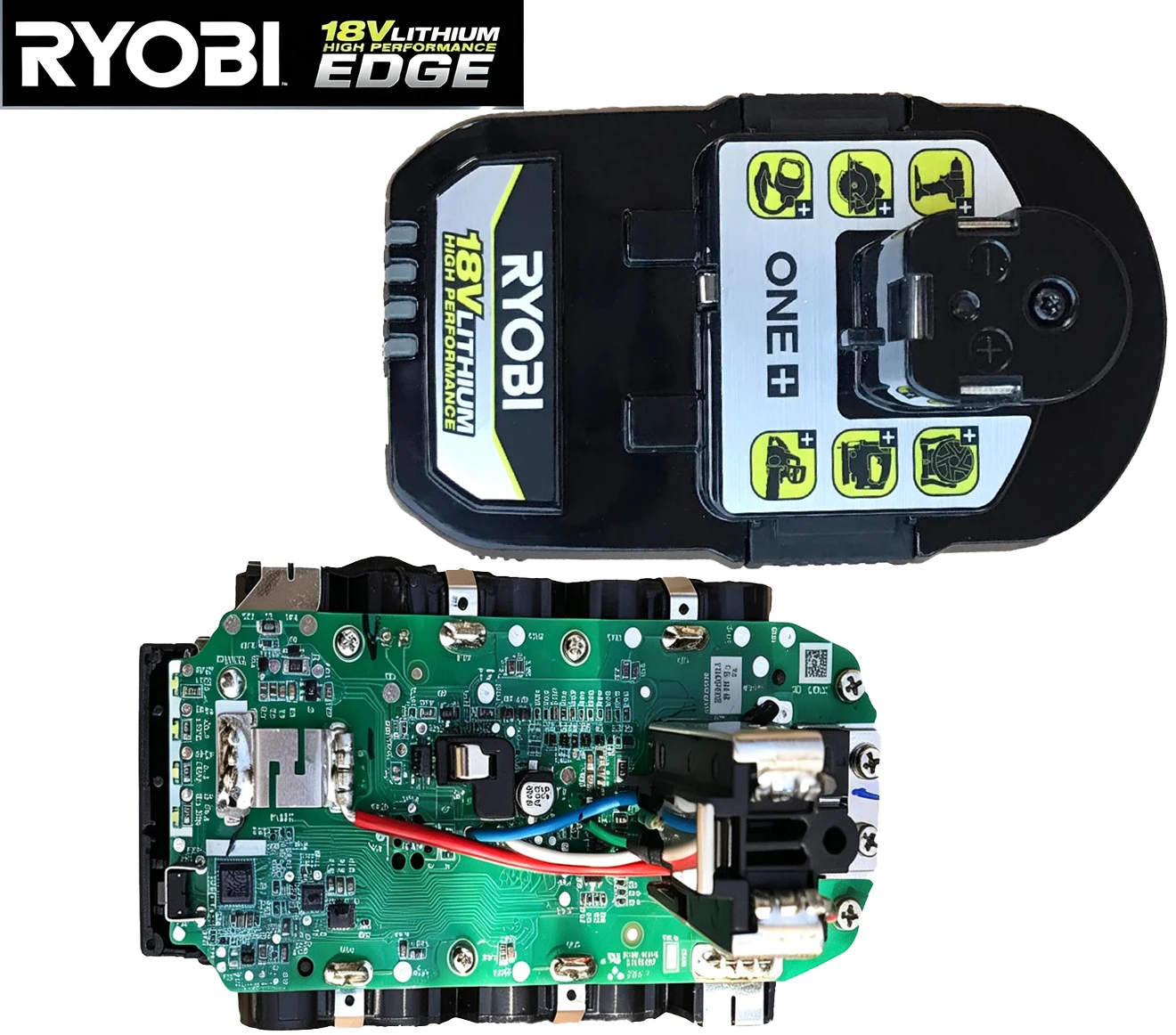 RYOBI 18V Battery 8.0Ah Large‑Capacity Lithium‑Ion Battery Pack Long Runtime for RYOBI Cordless Drill Saw Garden Power Tools