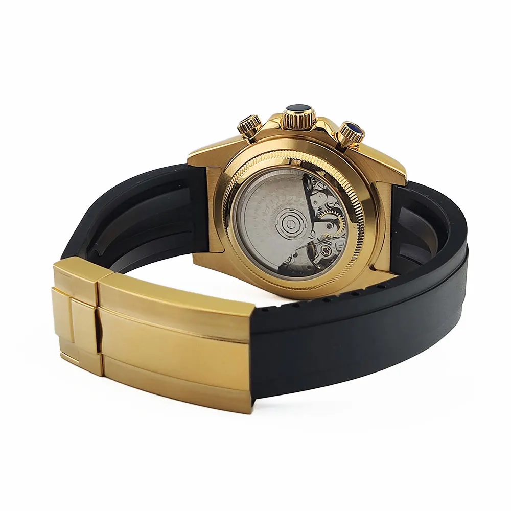 นาฬิกาหรูที่กําหนดเองทอง Chronograph Equation Racing Men นาฬิกากลไกอัตโนมัติกันน้ํา 10ATM Sapphire 4613 การเคลื่อนไหว