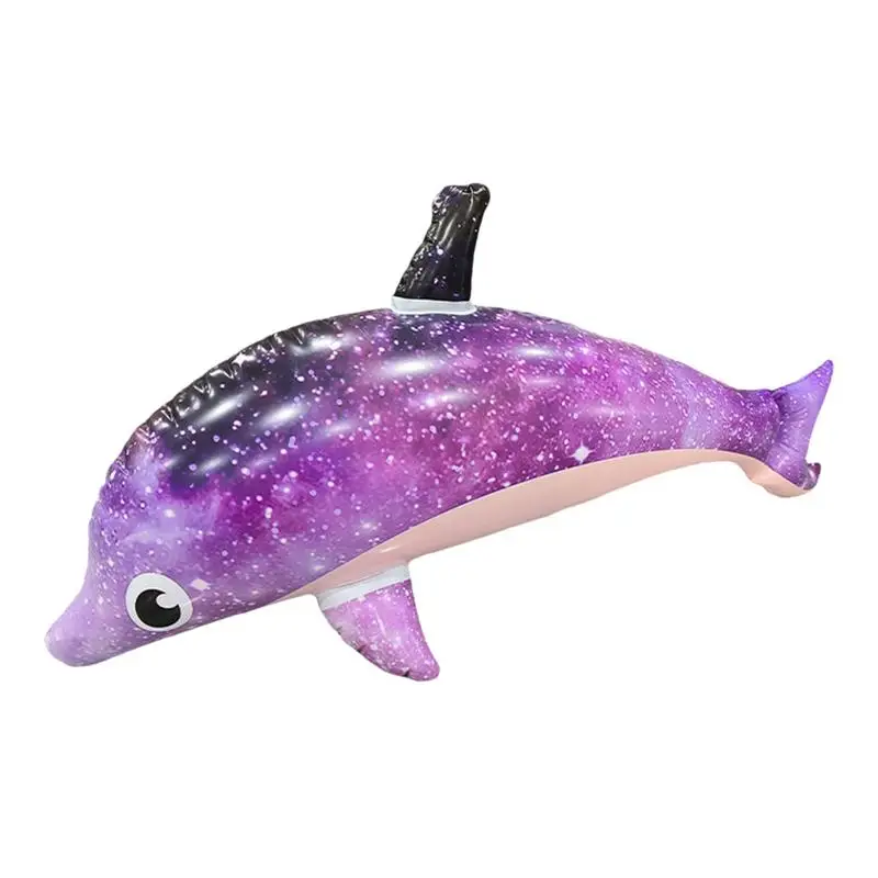 

Dolphin Pool Toy Starry Cute Dolphin Floatie Inflatable Animals For Pool Thickened Inflatable Sea Animals Photo Props Aquatic