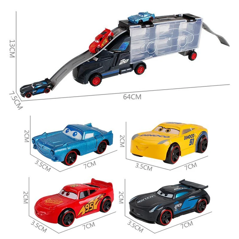 Cars Disney Pixar Cars 3 Toys Lightning McQueen Jackson Storm Mack Uncle Truck 1:55 Diecast Model Car Toy Children Birthday Gift