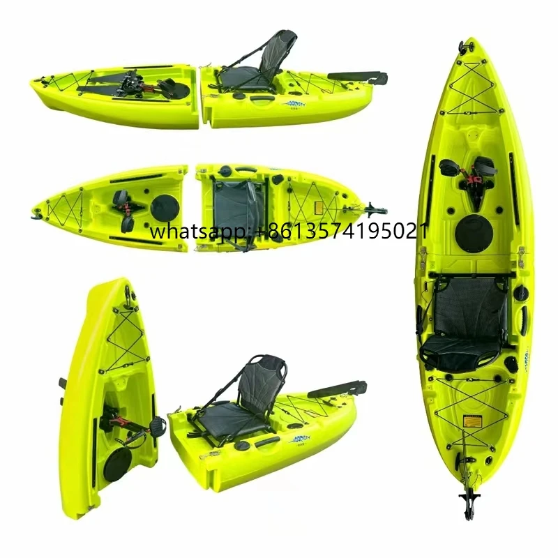 

Easy Carry Hardshell Two Section Detachable Foldable Flape Pedal Fishing Kayak With Kayak Accessories