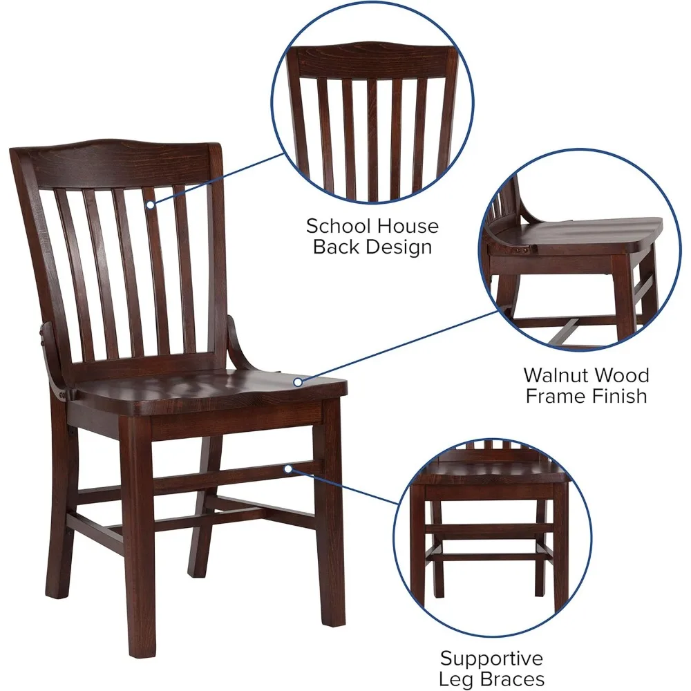 Stack School Chair-Runner in Nickel brillant, finition à cadre plaqué, chaise de salle à manger en bois empilable, peu encombrante, conception traditionnelle