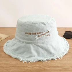 Women's Bucket Hat Panama Fashion Sun Visor Breathable Fisherman Protection Hat Ponytail Cap Summer Hats Beach Sun Hats