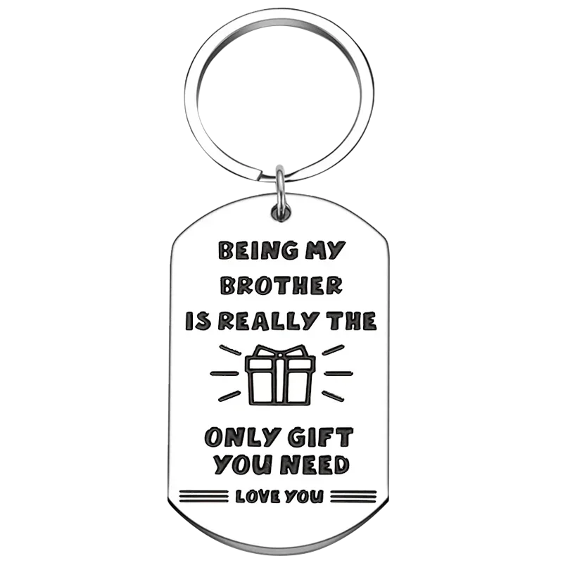 Metal Big Brother Gift Keychain Little Brother Brothers in Law Key Chain Pendant Best Friend Anniversary Gift