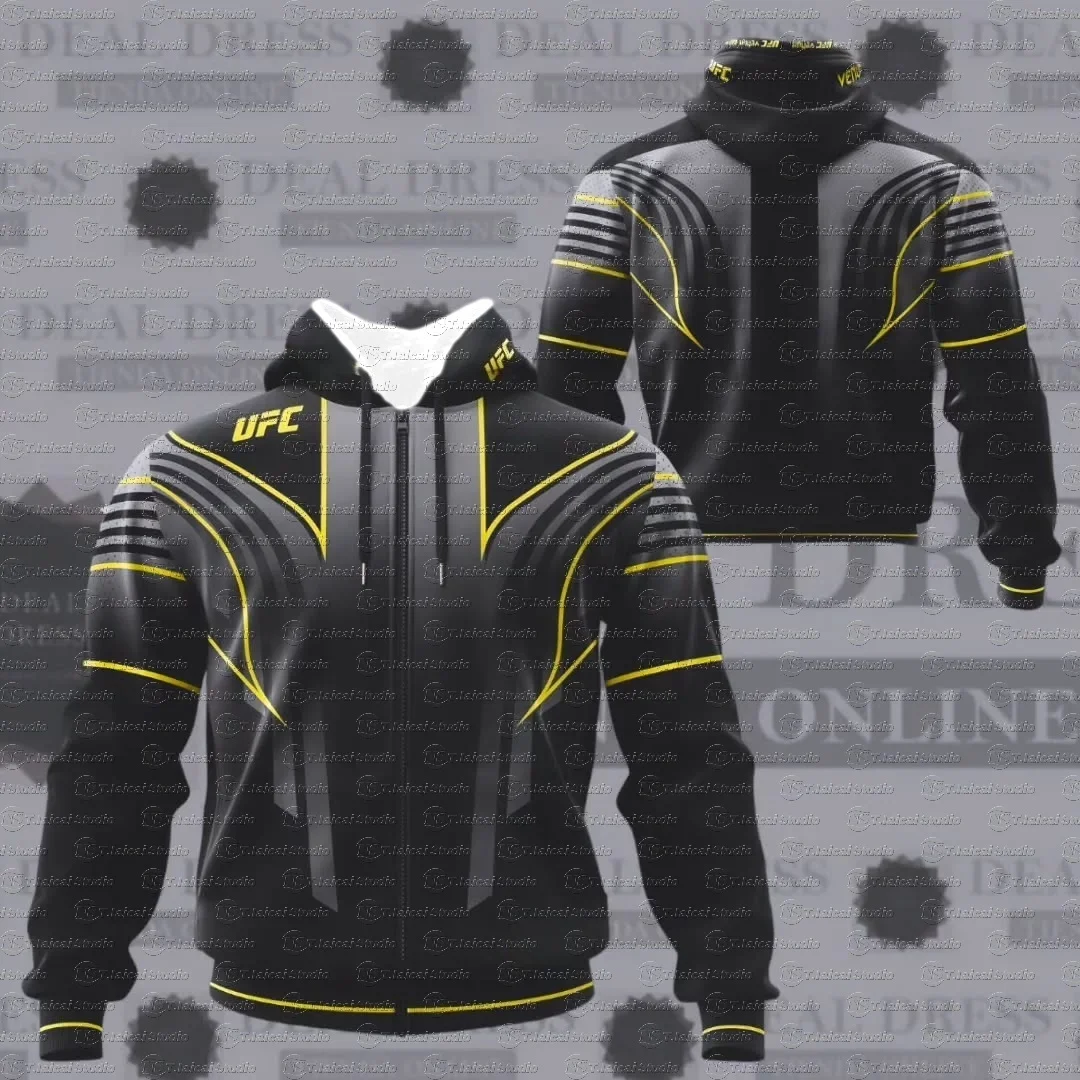 

UFC 3D Printed Hoodie Coat Long Sleeve Sweatshirt Autumn Winter Men Women Oversized Quick Dry Breathable Boxing Training Top